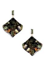 Load image into Gallery viewer, Acetate Rhinestone Square Dangle Earring