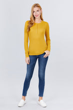 Load image into Gallery viewer, Long Slv Henley Thermal Top