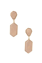 Load image into Gallery viewer, Geometric Wood Post Drop Earring