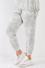 Load image into Gallery viewer, Plus Tie-dye Bleached Effect High Waist Comfy Jogger Pants