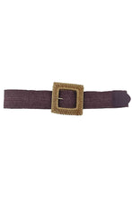 Load image into Gallery viewer, Fashion Square Straw Buckle Belt