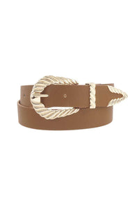 Shrimp Tectured Buckle Belt