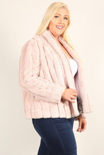 Load image into Gallery viewer, Plus Size Faux Fur Jackets With Open Front And Loose Fit