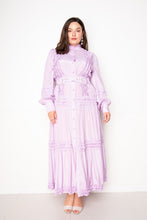 Load image into Gallery viewer, Belted Shirt Dress With Ruffle Detail