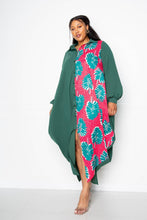 Load image into Gallery viewer, Print Drapy Shirt Maxi Dress