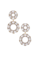 Load image into Gallery viewer, Double Circle Rhinestone Earring