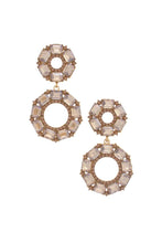 Load image into Gallery viewer, Double Circle Rhinestone Earring