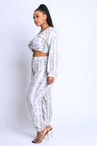 Tie Die Off Shoulder Set