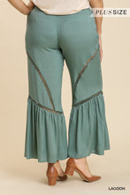 Load image into Gallery viewer, Wide Leg Elastic Waist Lace Tape Pants