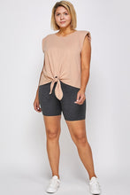 Load image into Gallery viewer, Solid Biker High-waisted Shorts With Elastic Waist