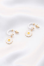 Load image into Gallery viewer, Daisy Charm Open Circle Earring