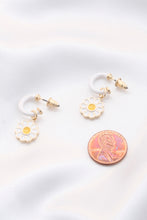 Load image into Gallery viewer, Daisy Charm Open Circle Earring