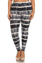 Load image into Gallery viewer, Plus Size Tie Dye Print, Full Length Leggings In A Fitted Style With A Banded High Waist