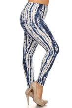 Load image into Gallery viewer, Plus Size Tie Dye Print, Full Length Leggings In A Slim Fitting Style With A Banded High Waist