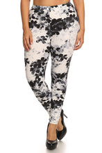 Load image into Gallery viewer, Super Soft Peach Skin Fabric, Floral Graphic Printed Knit Legging With Elastic Waist Detail