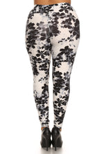 Load image into Gallery viewer, Super Soft Peach Skin Fabric, Floral Graphic Printed Knit Legging With Elastic Waist Detail