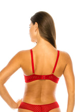 Load image into Gallery viewer, Red Stripe Bra