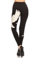 Load image into Gallery viewer, Bird And Rabbit Printed, Full Length, High Waisted Leggings In A Fitted Style With An Elastic Waistband