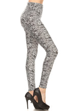 Load image into Gallery viewer, Snakeskin Print, Full Length, High Waisted Leggings In A Fitted Style With An Elastic Waistband