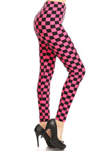 Load image into Gallery viewer, Checkered Printed High Waisted Leggings In A Fitted Style, With An Elastic Waistband