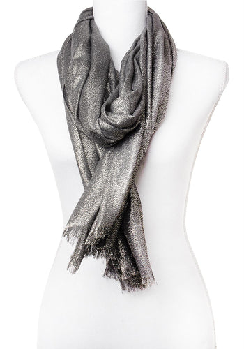 Smooth Glitter Texture Fringe Scarf