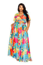 Load image into Gallery viewer, Tropical floral maxi skirt &amp; top set