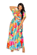 Load image into Gallery viewer, Tropical floral maxi skirt &amp; top set