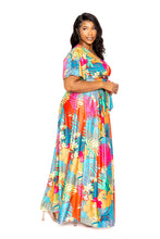 Load image into Gallery viewer, Tropical floral maxi skirt &amp; top set