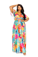 Load image into Gallery viewer, Tropical floral maxi skirt &amp; top set