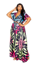 Load image into Gallery viewer, Ombre Animal Maxi Skirt &amp; Top Set