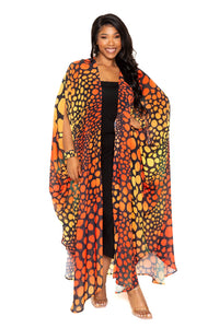 Dot Robe With Wrist Band