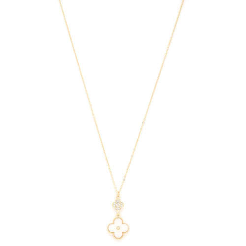 Double Clover Charm Necklace
