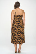 Load image into Gallery viewer, Plus Botanical Print Front Tie Maxi Dress