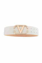 Load image into Gallery viewer, Angled Rhinestone Inverted V Buckle Belt