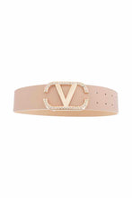 Load image into Gallery viewer, Angled Rhinestone Inverted V Buckle Belt