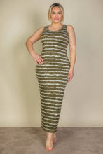 Load image into Gallery viewer, Plus Size Tie Dye Printed Tank Bodycon Maxi Dress