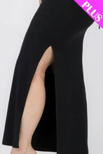 Load image into Gallery viewer, Plus Size Crisscross Back Split Thigh Maxi Dress