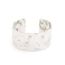 Load image into Gallery viewer, Wide Hammered Metal Cuff Bracelet