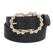 Load image into Gallery viewer, 3d Rhinestone Flower Double Circle Belt