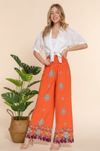 Load image into Gallery viewer, Wide Leg Border Print Woven Pants