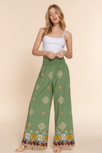 Load image into Gallery viewer, Wide Leg Border Print Woven Pants