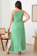 Load image into Gallery viewer, Plus Size Floral Print Warp Bust Leg Slit Maxi Dresses
