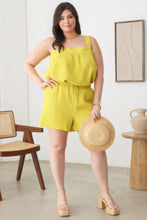 Load image into Gallery viewer, Plus Size Textured Top Elastic Waist Short Sets