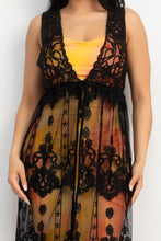 Load image into Gallery viewer, Sheer Embroidered Lace Vest