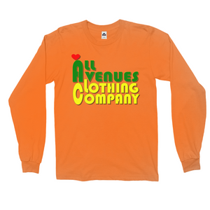 All Avenues Clothing Company Green and Gold Love, Long Sleeve Shirts
