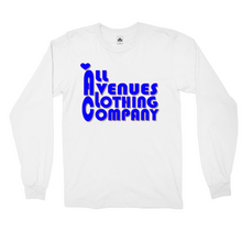 Load image into Gallery viewer, All Avenues Clothing Company Blue Love,  Long Sleeve Shirt