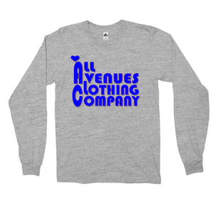 All Avenues Clothing Company Blue Love,  Long Sleeve Shirt